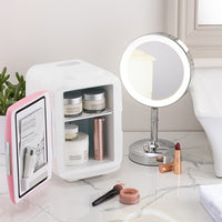 Thumbnail for Subcold Classic 4 litre skincare fridge on vanity table with beauty products