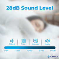 Thumbnail for Subcold Classic 4 Litre Mini Fridges Sound Level Infographic