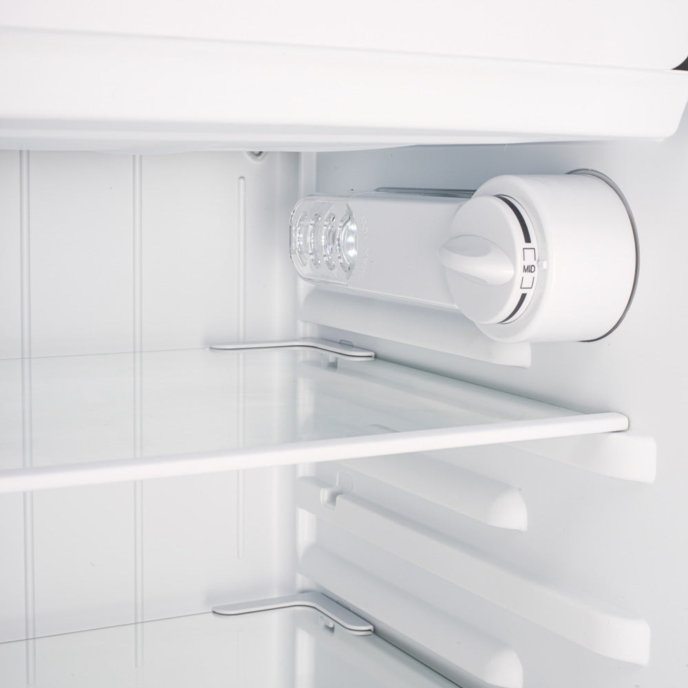 Subcold Eco white 100 litre undercounter fridge LED light and adjustable thermostat inside