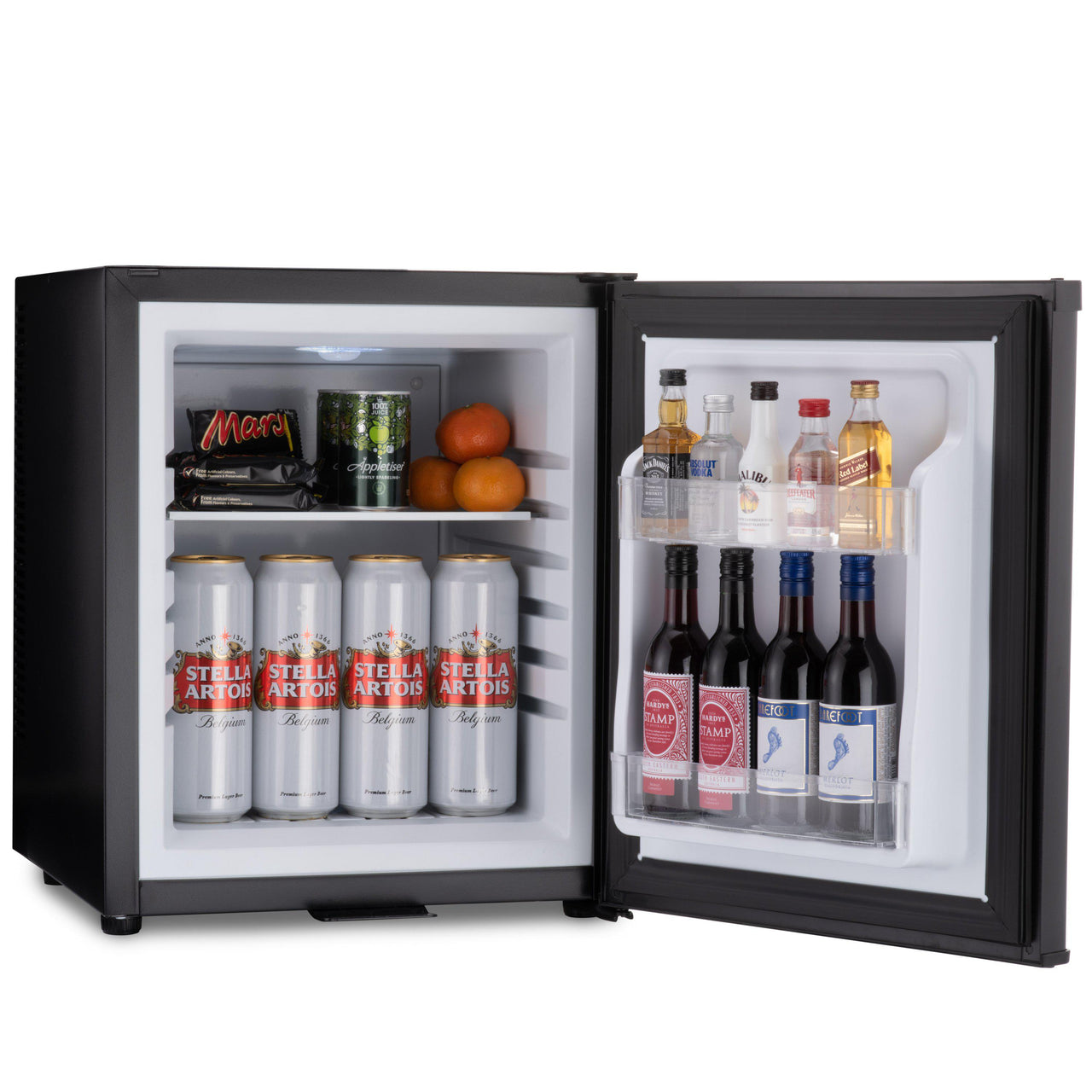 Barcool Bar 30 litre mini bar fridge black storage inside